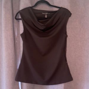WHBM sleeveless drape neck top